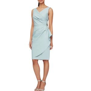 Alex Evenings Light Blue Sleeveless Dress